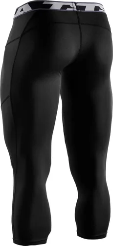 Miniatura 9 de TSLA Pantalones de compresión 34 para hombre, mallas de entrenamiento para correr, leggings atléticos capri de secado fresco, capa base de yoga