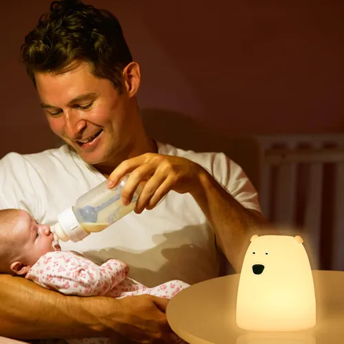 Miniatura 3 de ZKLiLi Luz nocturna para niños, lámpara de 16 colores linda, luces nocturnas regulables para bebé, luz nocturna recargable de silicona