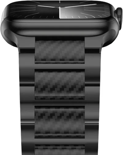 iiteeology Correa de carbono compatible con Apple Watch de 49/46/45/44/1.654 in, 42 Series 11/41/40/1.496 in, correa de fibra de carbono genuina