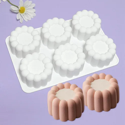 Miniatura 9 de mostsom Molde de silicona para pastel de mousse de flores, molde de helado, molde de chocolate, jabón, cupcakes 3D, utensilios para hornear, molde