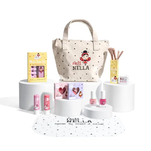 Miniatura 10 de MISS NELLA Juego de maquillaje y esmalte de uñas para niñas pequeñas, regalo seguro y divertido, hipoalergénico, dermatológicamente probado, apto