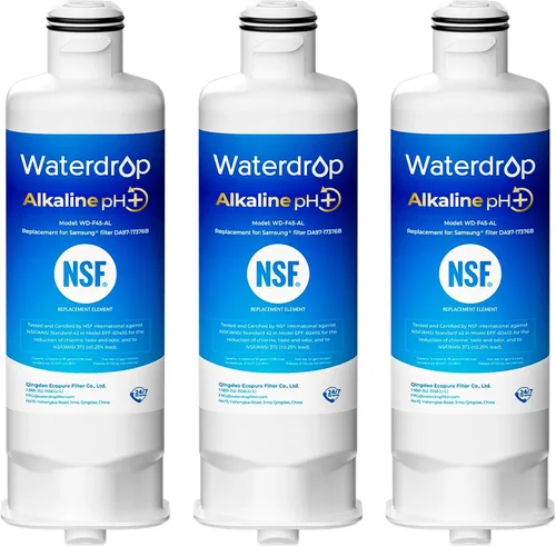 Miniatura 10 de Waterdrop DA97-17376B Reemplazo para Samsung® HAF-QIN/EXP, DA97-08006C, RF28R7201SR, RF28R7351SG, WD-F45, Filtro de agua para refrigerador, 4 Filtros