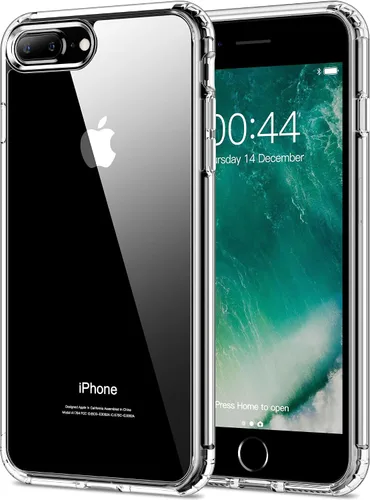 Miniatura 152 de HOOMIL Funda para iPhone 7 Plus/iPhone 8 Plus de 5.5 pulgadas, no amarillea, protección contra caídas, cubierta trasera dura transparente