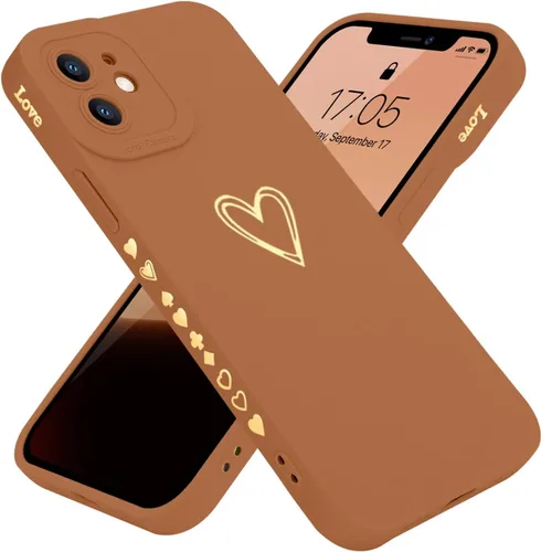 Miniatura 20 de Teageo Funda compatible con iPhone 12 Pro Max de 6.7 pulgadas para mujeres y niñas, bonito corazón de lujo
