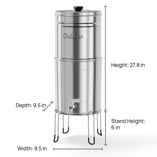 Miniatura 7 de Culligan MaxClear - Sistema de filtro de agua por gravedad de 3 galones que elimina microplásticos, PFAS y plomo, certificado NSF/ANSI, filtro