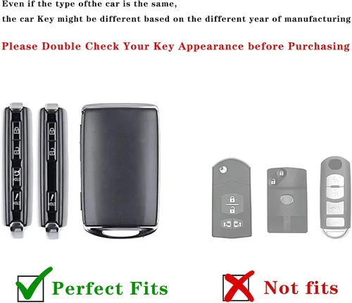 Miniatura 2 de Funda para llavero de Mazda con llavero de cuero, funda de protección de TPU suave compatible con Mazda 3 2019-2022, Mazda 3 Hatchback, Mazda CX-5