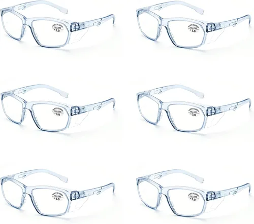 Miniatura 49 de ProtectX Elegantes gafas de seguridad antivaho y resistentes a los arañazos, gafas de protección UV, lentes de bloqueo de luz azul para hombres