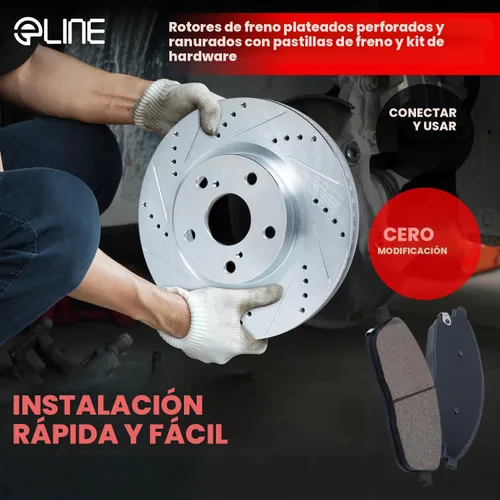 Miniatura 4 de R1 Concepts Kit de freno delantero y trasero para Acura RSX Base Coupe 2002-2006 de 2 puertas; Honda Civic Si Hatchback 2004-2005 de 2 puertas