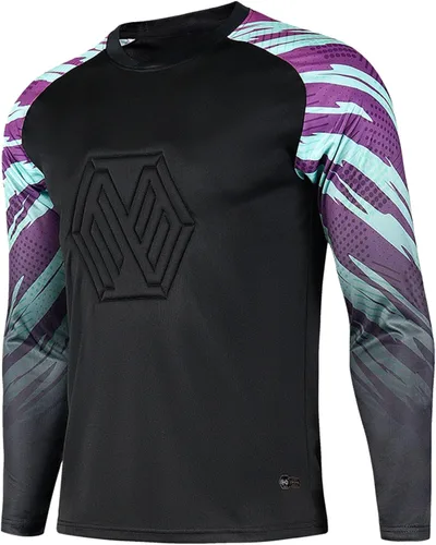 Aiihoo Camiseta de portero para hombre, camiseta de portero acolchada en el pecho, camiseta de fútbol de fútbol, camiseta de manga larga, traje