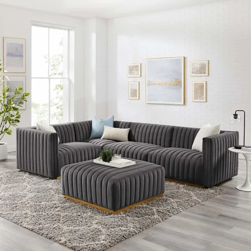 Miniatura 86 de Modway Conjure Seccional, Oro Negro