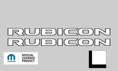 Miniatura 9 de Rubicon Hood - Calcomanía de vinilo para Jeep Rubicon/Gladiator JL/JT (2018-2024) 392 bronce con contorno negro F392BO (juego de 2) FJ5H2