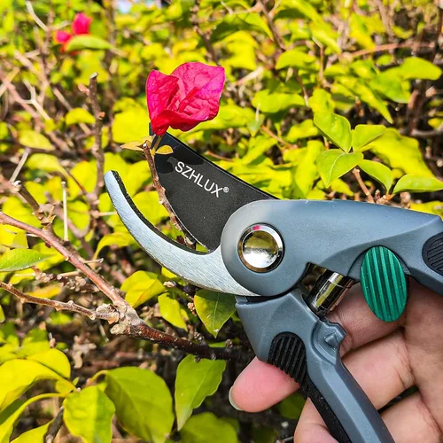Miniatura 7 de SZHLUX Tijeras de podar, cuchillas de acero al carbono SK5 prémium para jardín, tijeras de podar de precisión afilada, cortaplantas de 5/8 pulgadas