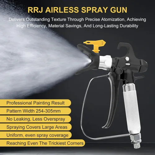 Miniatura 4 de Pistola pulverizadora de pintura sin aire de 3600 PSI con 3 boquillas reversibles (415, 515, 517) puntas, junta giratoria, 5 filtros de pistola