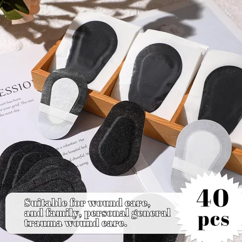 Miniatura 3 de Panitay 40 parches adhesivos para los ojos para adultos, desechables, transpirables, parches médicos para ambliopía, vendajes adhesivos sin látex