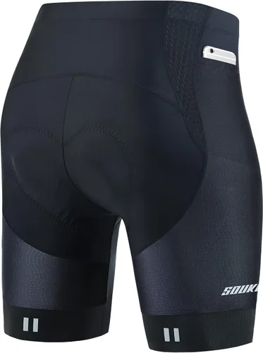 Miniatura 2 de Souke Sports Pantalones cortos de ciclismo acolchados para hombre, cómodos pantalones de ciclismo de carretera