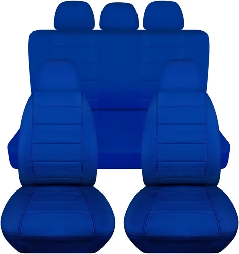 Miniatura 19 de Totally Covers Fundas de asiento de coche sólidas con 5 fundas (2 delanteras + 3 traseras) para reposacabezas: color negro, ajuste