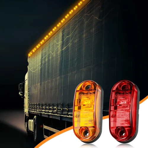 Miniatura 7 de 40 piezas de luces marcadoras de remolque de 2.5 pulgadas, 2 diodos, impermeables, selladas, luz de doble diana LED, kit de luces de remolque LED