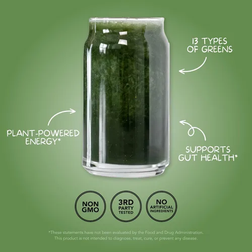 Miniatura 4 de Clean Simple Eats Super Greens Powder - Polvo de verduras con sabor natural con chlorella, espirulina, superalimentos y fibra prebiótica, sin