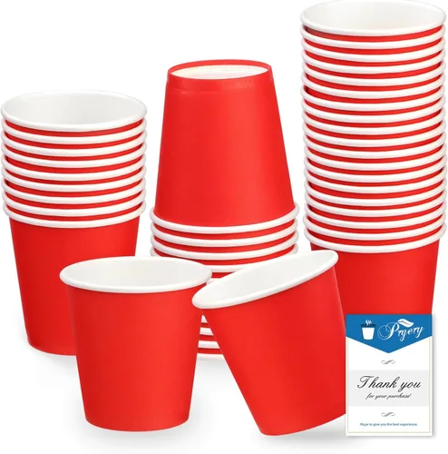 Miniatura 30 de Paquete de 50 vasos de papel blancos de 3 onzas, vasos desechables para el baño, vaso pequeño para enjuague bucal, vaso para aperitivos para agua