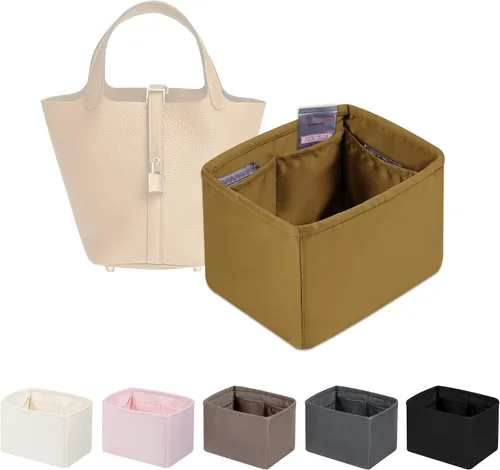 Miniatura 21 de Organizador de bolso para bolsa de lujo, tela de satén ligera y suave con bolsillos, ideal para viajes, compras y uso diario, opciones multicolor