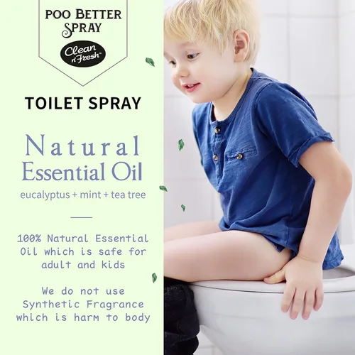 Miniatura 2 de Clean-n-Fresh Aerosol para inodoro, aroma a eucalipto, aceite esencial de plantas 100% natural, ambientadores para baño, más de 400 usos, eliminador