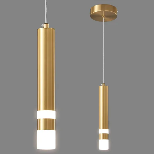 Lámpara colgante moderna para cocina, lámpara LED regulable dorada para isla de cocina, dormitorio, mesita de noche, luces colgantes pequeñas