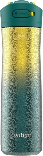 Miniatura 13 de Contigo Ashland 2.0 - Botella de agua a prueba de fugas con bloqueo de tapa y popote inclinado, apta para lavavajillas, tapa intercambiable, 24 Azul