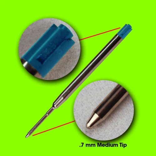 Miniatura 3 de Repuestos compatibles con pluma Parker, paquete de 6 unidades, Azul Gel Gel Parker Azul - 6