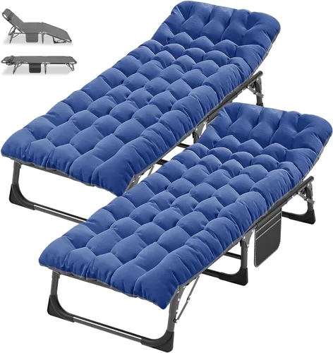 Miniatura 22 de DoCred Catre plegable XXL de gran tamaño con colchón, catre de dormir resistente, cama portátil para adultos al aire libre con bolsa de transporte