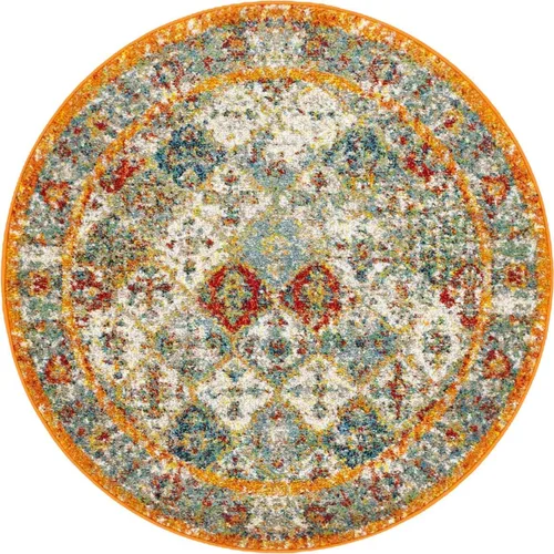 Miniatura 12 de Unique Loom - Alfombra estilo tradicional de Rosso Collection, Polipropileno, Beige/anaranjado