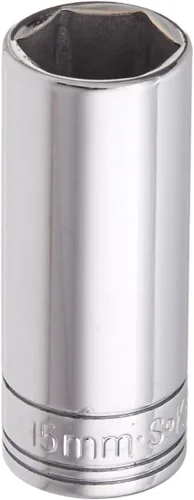 Miniatura 9 de SK Tools USA 41708 - Unidad de 1/4", 0.472 in, 6 puntos, enchufe cromado profundo