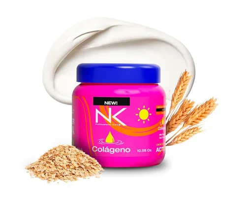 NK Professional Care Mascarilla nutritiva para el cabello – Mascarilla hidratante para el cabello con colágeno, proteína de leche y avena –