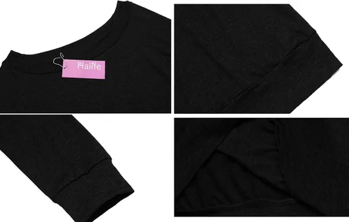 Miniatura 6 de Halife - Blusa de manga larga con hombros descubiertos y cuello bote para mujer