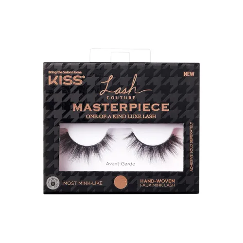 KISS - Pestañas postizas de la colección Lash Couture Masterpiece tejidas a mano en visón sintético, estilo ‘Avant-Garde’, 12mm, fáciles de aplicar,