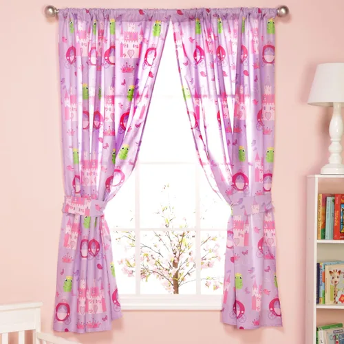 Miniatura 10 de Cortinas de sirena para dormitorio de niñas con caballitos de mar y estrella de mar; 4 cortinas temáticas de sirena para niños con 2 paneles de 82 x
