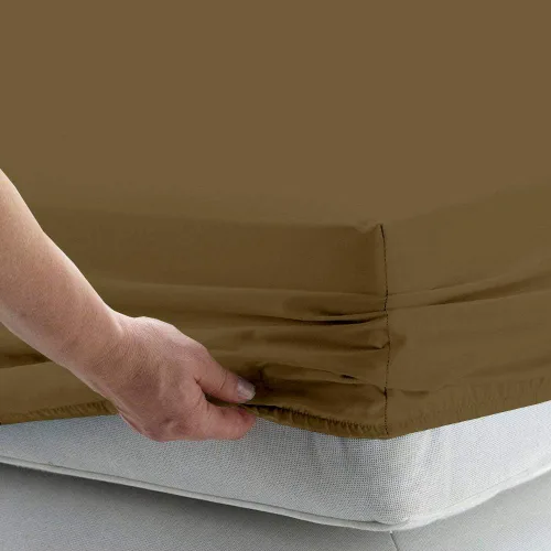 Miniatura 15 de 1 sábana bajera – 500 hilos peinados de fibra larga, puro algodón natural – Sábana totalmente elástica en todo el contorno – Sábana extra profunda