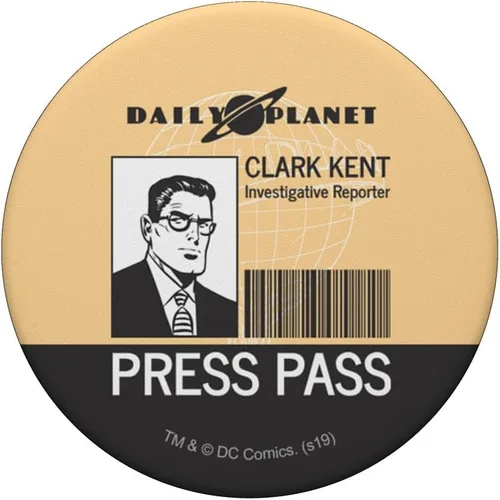 Miniatura 3 de Superman Clark Kent Press Pass PopSockets MagSafe PopGrip para iPhone
