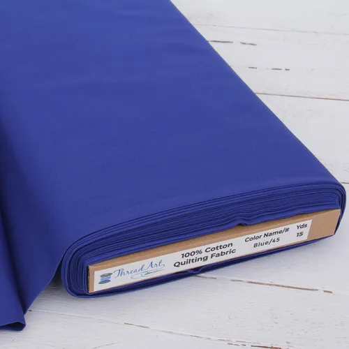 3 yardas de tela de acolchado de algodón premium ThreadArt - Azul - 44" de ancho - 100% algodón - para acolchado, costura, manualidades