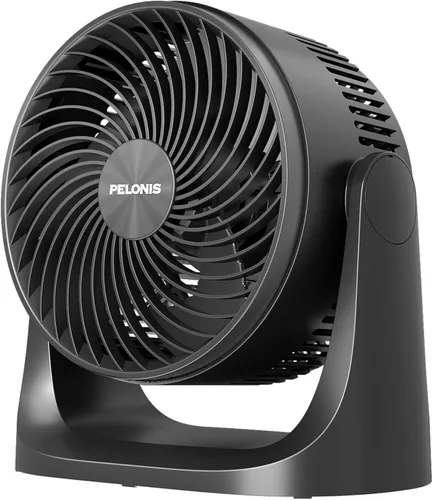 Pelonis Ventilador pequeño de circulación de aire de 3 velocidades con aspa de 7 pulgadas, ventilador de mesa con inclinación ajustable de 100° de