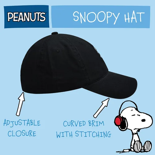 Miniatura 5 de Concept One Peanuts Snoopy Dad Hat, Adult Baseball Cap with Curved Brim