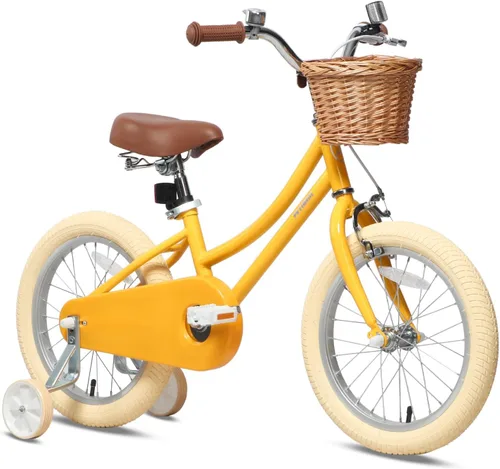 Miniatura 19 de Petimini Vintage Kids Bike for Girls, 12–20 Inch Classic Bicycle with Wicker Basket & Bell, High Tensile Steel Frame, Training Wheels (12–18”), 85%
