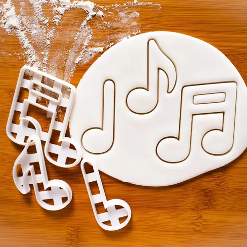 Miniatura 4 de Juego de 4 cortadores de galletas de notas musicales, 4 piezas - Bakerlogy