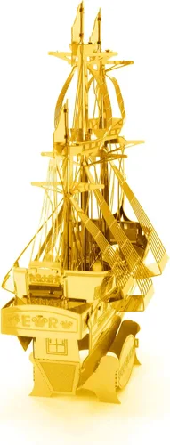 Miniatura 2 de Metal Earth Golden Hind Ship Golden Version 3D Kit de modelo de metal Fascinations