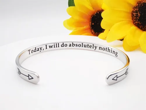 Miniatura 178 de Pulseras inspiradoras para mujer, joyería de acero inoxidable, con refranes, pulsera motivacional con mensaje oculto, pulseras grabadas para mejor