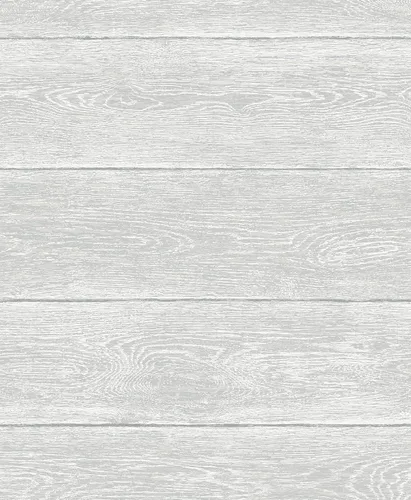 Miniatura 9 de NextWall Papel tapiz de imitación de madera con estampado de serigrafía (gris perla)