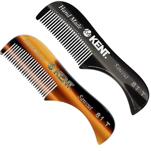 Miniatura 13 de KENT 81T Peine para Barba y Bigote Hecho a Mano - Extra Pequeño. Mini peines de barba y bigote de dientes finos, tamaño de bolsillo para aseo