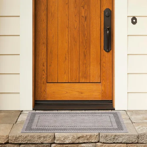 Miniatura 7 de SAFAVIEH Alfombra lavable al aire libre Courtyard Collection - 2'3" x 5', beige y negro, no desprende pelusa y fácil de limpiar, ideal para patio