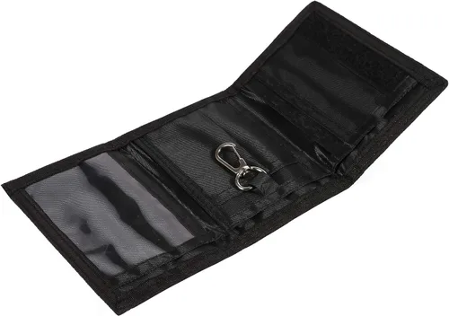 Miniatura 4 de Cartera de bloqueo de RFID (identificación de frecuencia de radio) de tres partes de lona, para deportes al aire libre, para niños. Cartera
