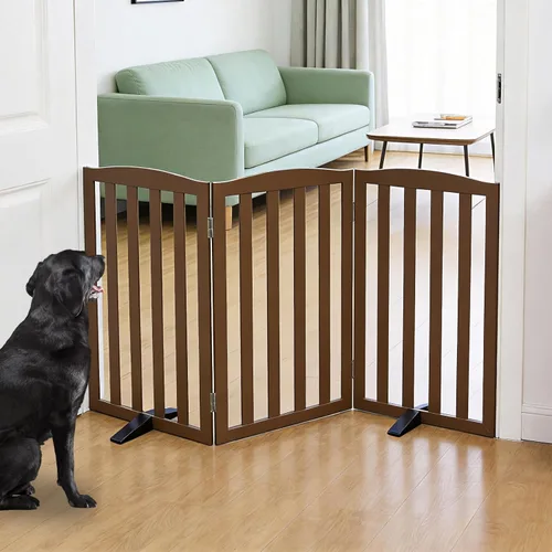 Miniatura 33 de Puerta para Perros Independiente para Interiores, Puerta para Perros Plegable, Puertas para Mascotas para Entradas, Escaleras o Pasillos, Puerta