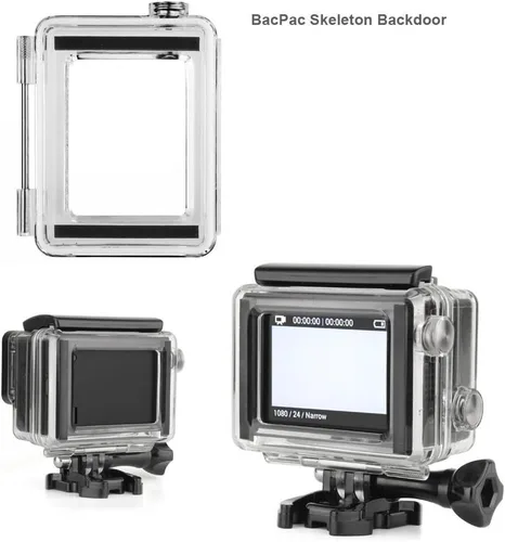 Miniatura 3 de SOONSUN BacPac - Kit de cubierta para puerta trasera GoPro Hero 3+ Hero 4 (estándar BacPac + Skeleton BacPac + LCD Touch BacPac) - Puerta trasera